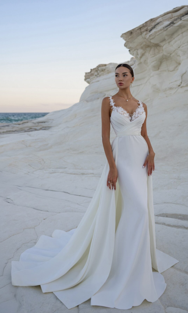 Robe de marié en crêpe