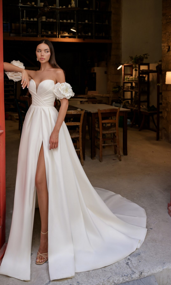 Robe de mariée en satin